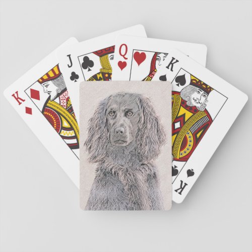 Boykin Spaniel Painting _ Cute Original Dog Art Playing Cards