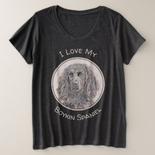Boykin Spaniel Painting - Cute Original Dog Art Plus Size T-Shirt