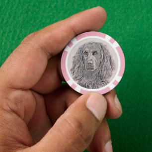 Boykin Spaniel Painting - Cute Original Dog Art Poker Chips
