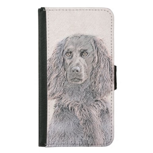 Boykin Spaniel Painting _ Cute Original Dog Art Samsung Galaxy S5 Wallet Case