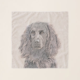 Boykin Spaniel Painting - Cute Original Dog Art Scarf