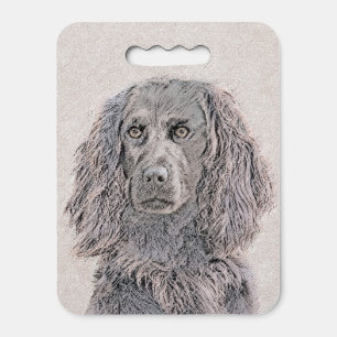 Boykin Spaniel Painting - Cute Original Dog Art Seat Cushion