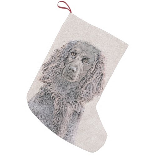 Boykin Spaniel Painting _ Cute Original Dog Art Small Christmas Stocking