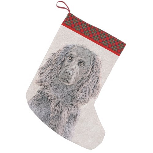 Boykin Spaniel Painting _ Cute Original Dog Art Small Christmas Stocking