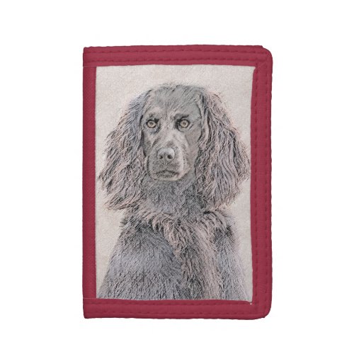 Boykin Spaniel Painting _ Cute Original Dog Art Trifold Wallet