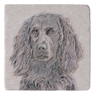 Boykin Spaniel Painting - Cute Original Dog Art Trivet