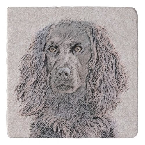 Boykin Spaniel Painting _ Cute Original Dog Art Trivet