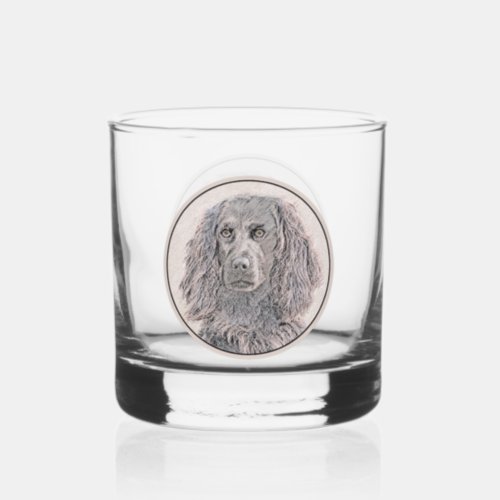 Boykin Spaniel Painting _ Cute Original Dog Art Whiskey Glass