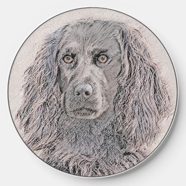 Boykin Spaniel Painting - Cute Original Dog Art Wireless Charger (Front)