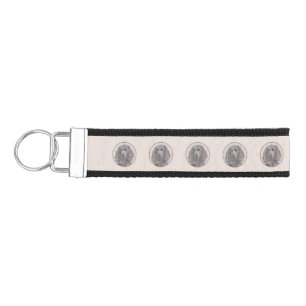 Boykin Spaniel Painting - Cute Original Dog Art Wrist Keychain