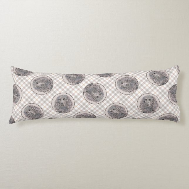 Boykin Spaniel Painting Little Brown LBD Dog Art Body Pillow (Front)