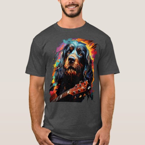 Boykin Spaniel Playing Guitar T_Shirt