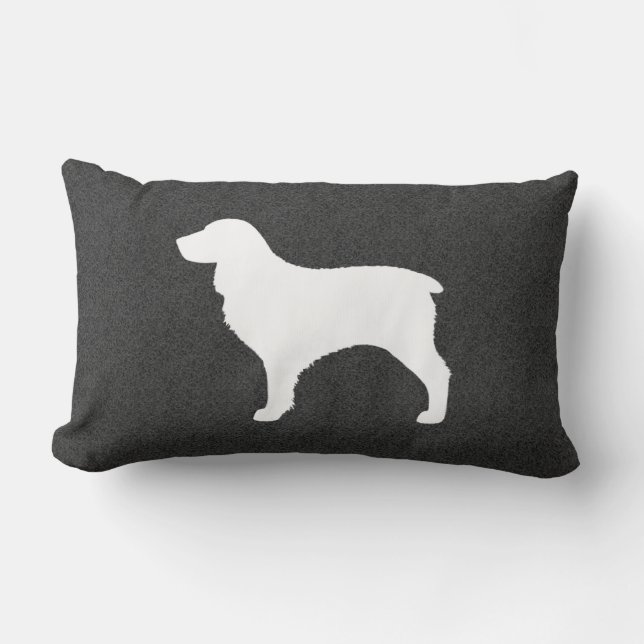 Boykin Spaniel Silhouette Lumbar Pillow (Front)