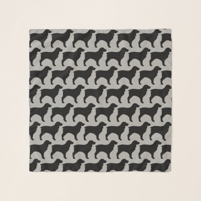 Boykin Spaniel Silhouettes Pattern Scarf (Front)