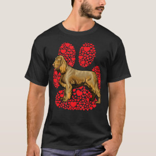 Boykin Spaniel Valentines Day Dog Love Paw T-Shirt