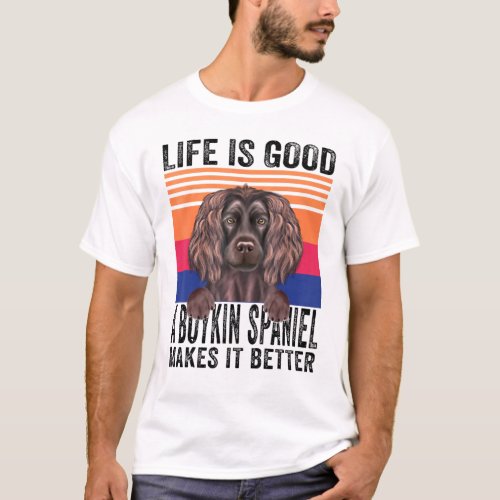 Boykin Spaniels Makes Your Life Good Vintage T_Shirt