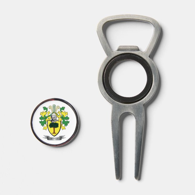 Boyle Coat of Arms Divot Tool (Front (Open))