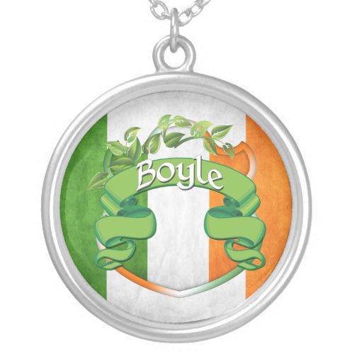 Boyle Irish Shield Silver Plated Necklace
