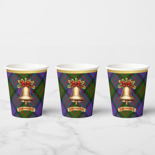 Boyle Personalized Tartan Christmas  Paper Cups