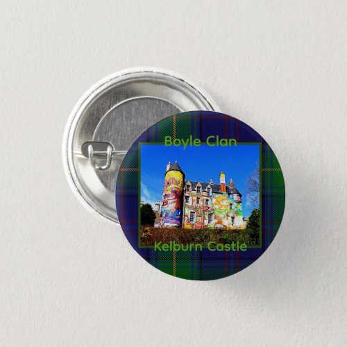 Boyle Scottish Clans Kelburn Castle Photo Tartan Button