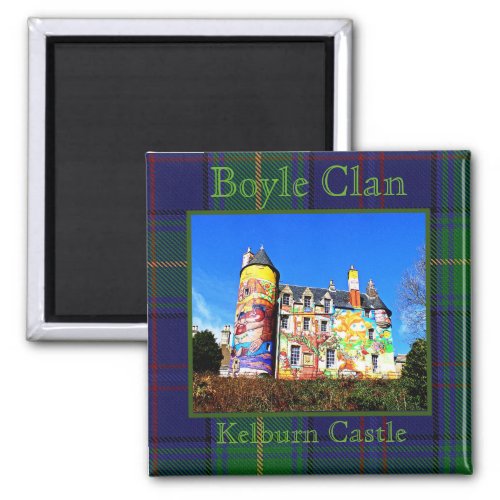 Boyle Scottish Clans Kelburn Castle Photo Tartan Magnet
