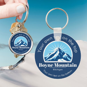 Boyne Mountain Michigan ski resort gift Keychain