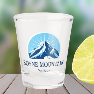 Boyne Mountain Michigan ski vacation Shot glas Glass