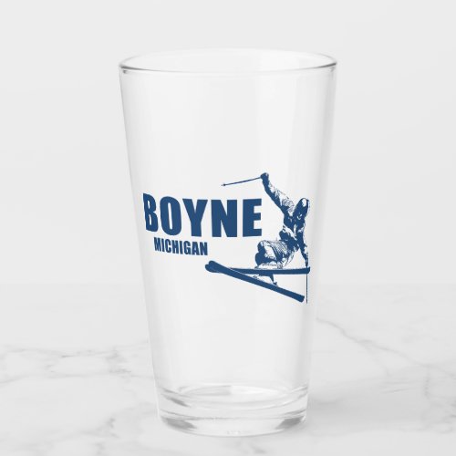 Boyne Mountain Resort Michigan Skier Glass