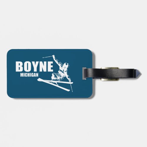 Boyne Mountain Resort Michigan Skier Luggage Tag