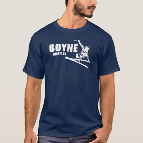 Boyne Mountain Resort Michigan Skier T_Shirt