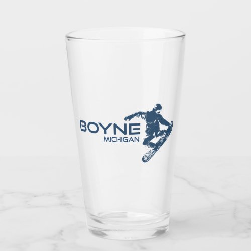 Boyne Mountain Resort Michigan Snowboarder Glass