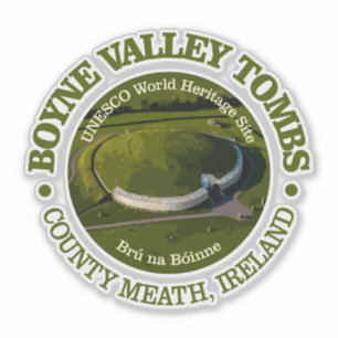 Boyne Valley Tombs (rd) Sticker