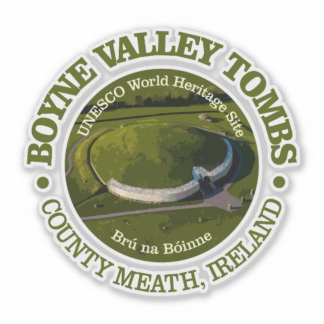 Boyne Valley Tombs (rd) Sticker (Front)