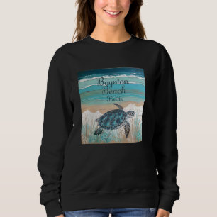 Boynton Beach Florida Sea Turtle Lover Coastal Blu Sweatshirt