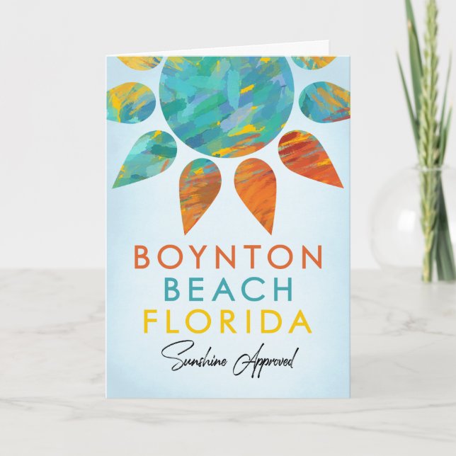 Boynton Beach Florida Sunshine Travel Card (Front)