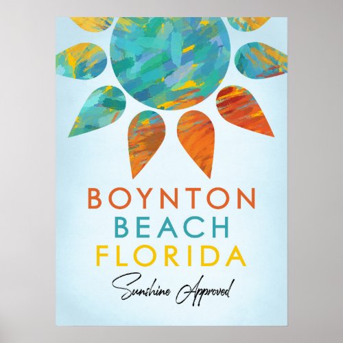 Boynton Beach Florida Sunshine Travel Poster