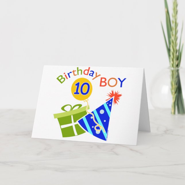 Boys 10th Birthday Card (Front)