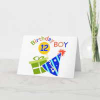 Boys 12th Birthday Card
