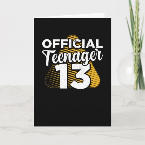 Boys 13th Birthday Official Teenager Card