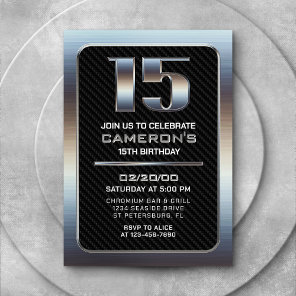 Boy's 15th Birthday Invitation