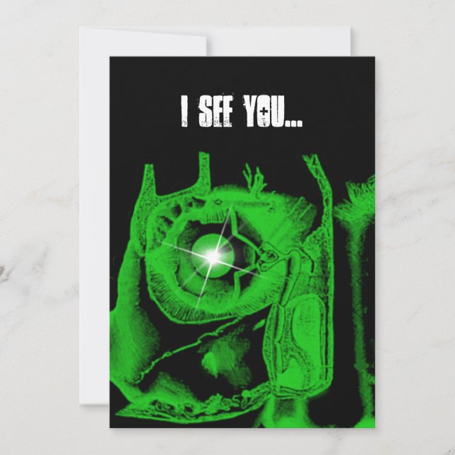 Boys 16th Birthday Party Cybergoth Skull Invitatio Invitation (Front)