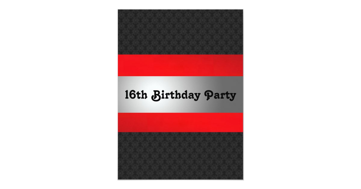 Boy's 16th Birthday Party Invite | Zazzle.com