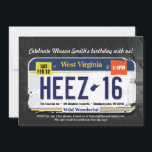 Boy's 16th Birthday West Virginia License Invite<br><div class="desc">Teen boys are hard to shop for aren't they? But a teenage boy turning 16 and getting his driver's license is a milestone to celebrate! There are plenty of "Sweet Sixteen" designs out there but not many designs geared towards the boys. This design sums up your birthday celebration quickly. It...</div>