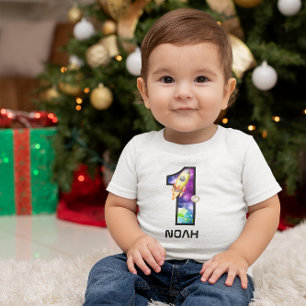 Boy's 1st Birthday Astronaut Baby T-Shirt