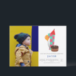 Boys 1st Birthday Invitation<br><div class="desc">Throw an amazing party for your baby boy with this 1st birthday invitation. Our invitations will make sure you not only celebrate in style but also have your family and friends by your side as you do. Easy to add your own photo and text.</div>