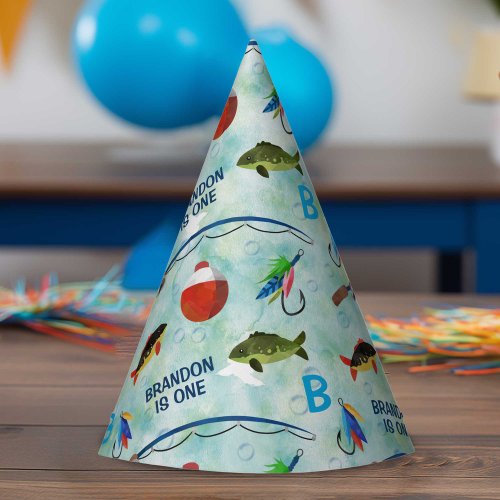 Boys 1st birthday o_fish_ally fishing themed  party hat