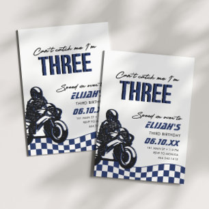 Boys 3rd Motorcross Dirt Bike Birthday Invitation