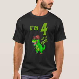Boys 4th Birthday Rex Dinosaur  Rawr I'm 4 Kids Tr T-Shirt