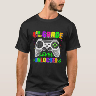 Boys 4Th Grade Level Unlocked Video Game Back To S T-Shirt