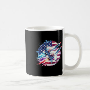 Boys 4th Of July American Usa Flag Fighter Jet 1  Coffee Mug